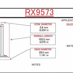 ITM ENGINE COMPONENTS RX9573