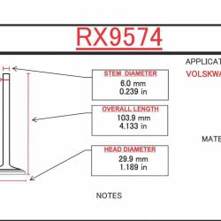ITM ENGINE COMPONENTS RX9574