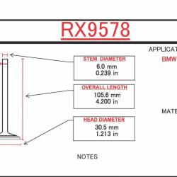 ITM ENGINE COMPONENTS RX9578