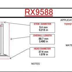 ITM ENGINE COMPONENTS RX9588