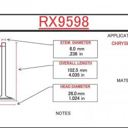 ITM ENGINE COMPONENTS RX9598