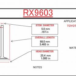 ITM ENGINE COMPONENTS RX9603