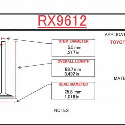 ITM ENGINE COMPONENTS RX9612