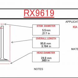 ITM ENGINE COMPONENTS RX9619