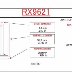 ITM ENGINE COMPONENTS RX9621