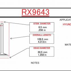 ITM ENGINE COMPONENTS RX9643