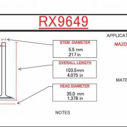 ITM ENGINE COMPONENTS RX9649