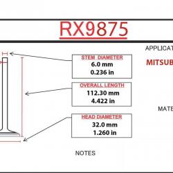 ITM ENGINE COMPONENTS RX9875