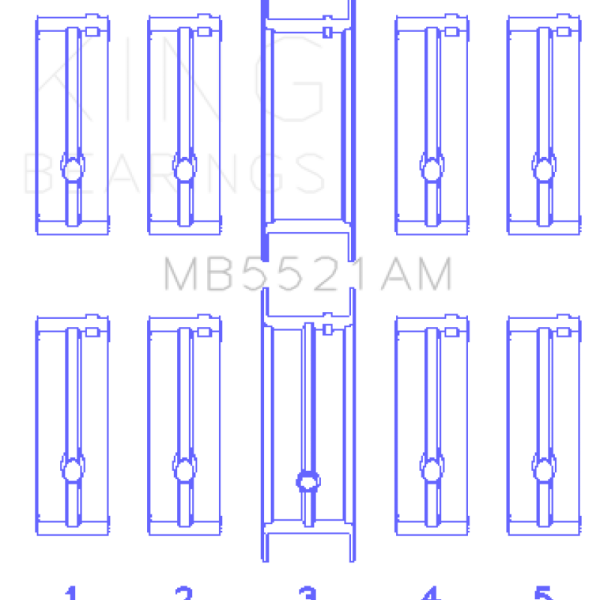 KING Main Bearings King Engine Bearings MB5521AM