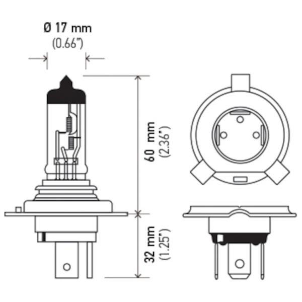 Hella H4 24V 100/90W
