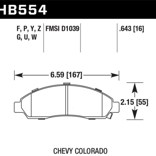 Hawk Performance HB554U.643
