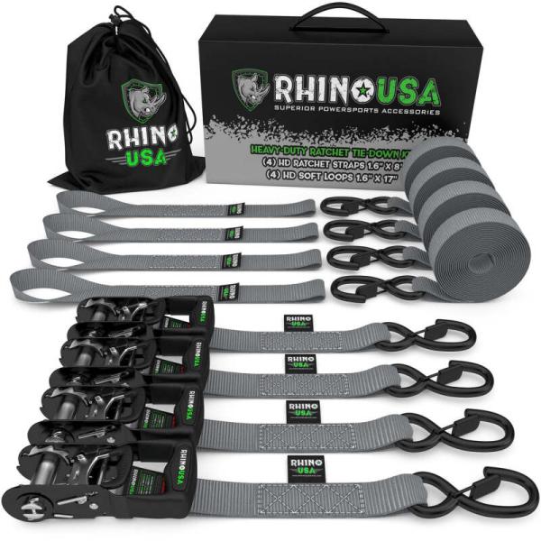 RSA Tie Down Kits Rhino USA HDKIT-4PK-GRY