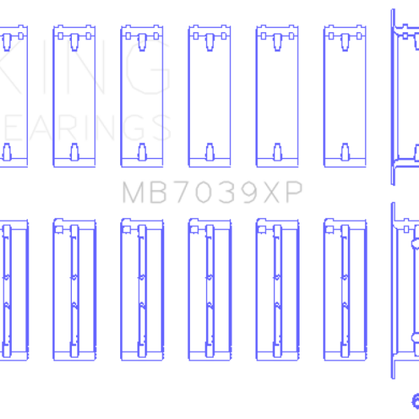 KING Performance Main Bearings King Engine Bearings MB7039XP