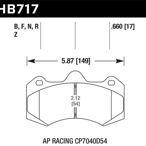HAWK HPS 5.0 Brake Pad Sets Hawk Performance HB717B.660
