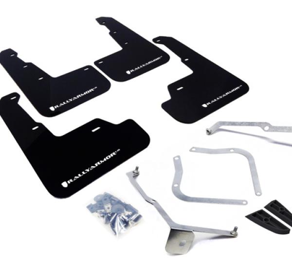 RAL UR Blk Flap/Wht Logo Rally Armor MF32-UR-BLK/WH