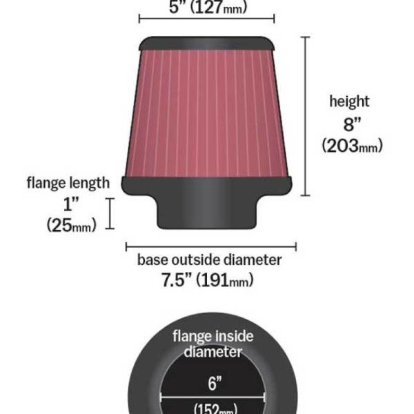 KN Universal Air Filter K&N Engineering RU-1020