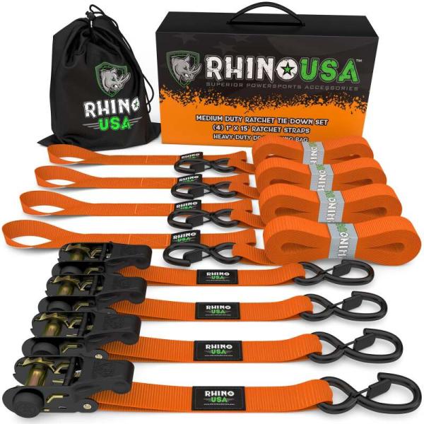 RSA Tie Down Kits Rhino USA RCHT-4PACK-ORG