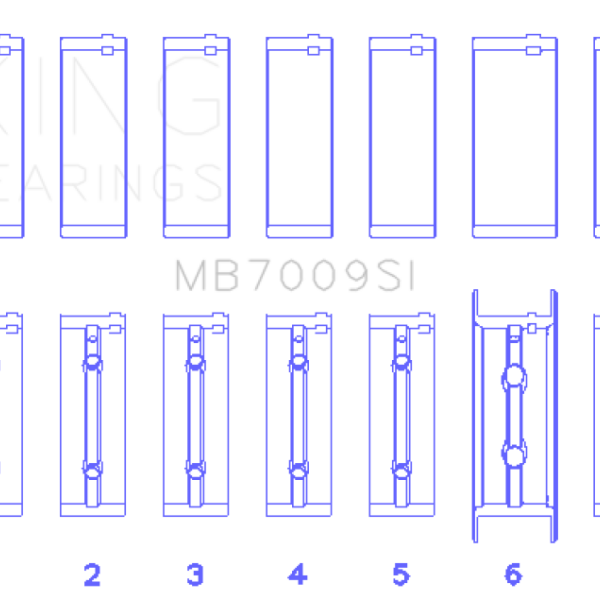 KING Main Bearings King Engine Bearings MB7009SI0.25