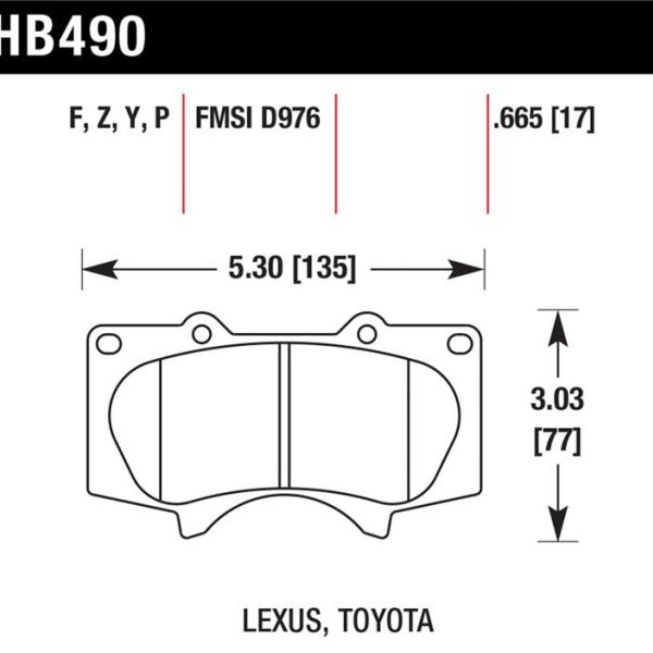 Hawk Performance HB490B.665