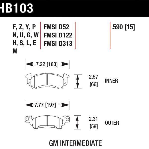 Hawk Performance HB103N.590