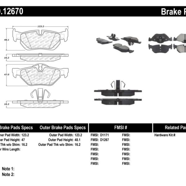 ST Sport Brake Pads Stoptech 309.12670