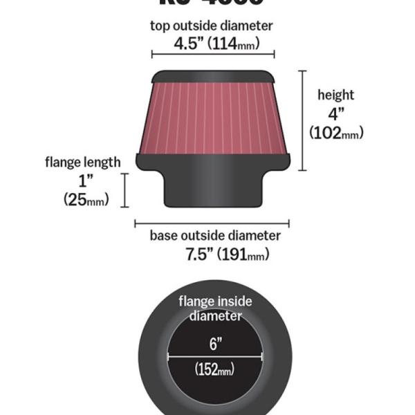 KN Universal Air Filter K&N Engineering RU-4600