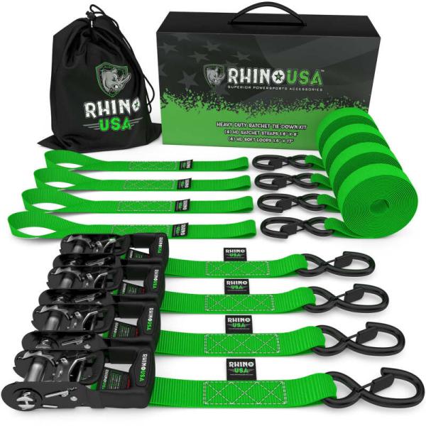 RSA Tie Down Kits Rhino USA TD-GC1.6X15-GRN