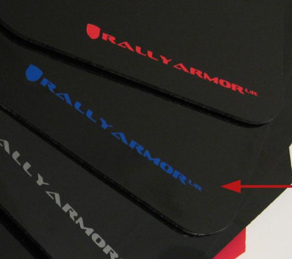 RAL UR Blk Flap/Blue Logo Rally Armor MF1-UR-BLK/BL