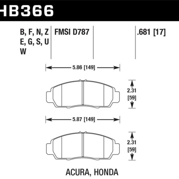 Hawk Performance HB366E.681