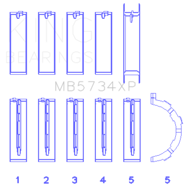 KING Performance Main Bearings King Engine Bearings MB5734XPSTDX