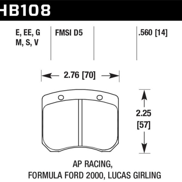 Hawk Performance HB108E.560