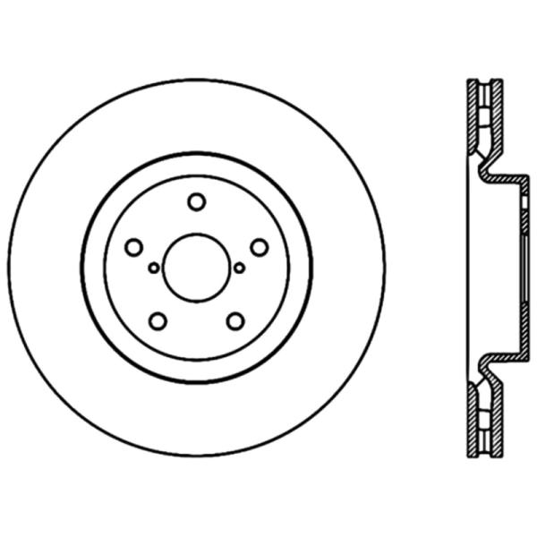 ST Premium Carbon Brake Rotors Stoptech 125.47022CRY