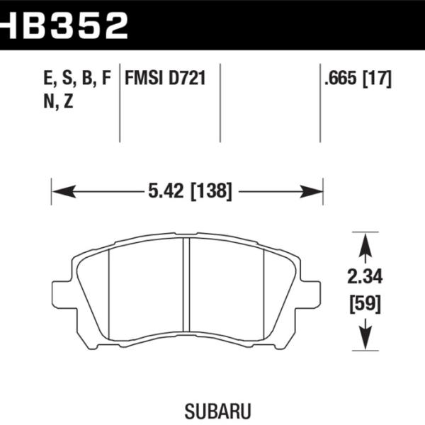 Hawk Performance HB352E.665