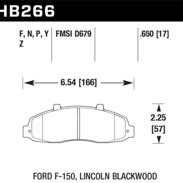 Hawk Performance HB266P.650