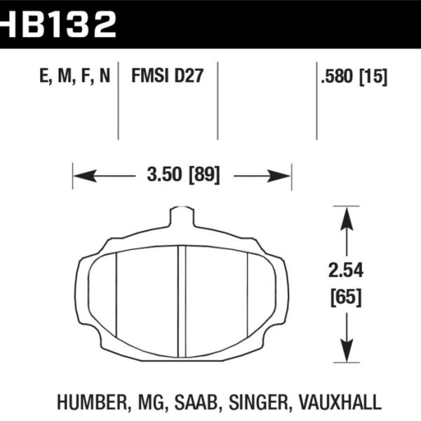 Hawk Performance HB132M.580