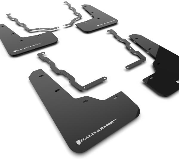 RAL UR Blk Flap/Wht Logo Rally Armor MF86-UR-BLK-WH