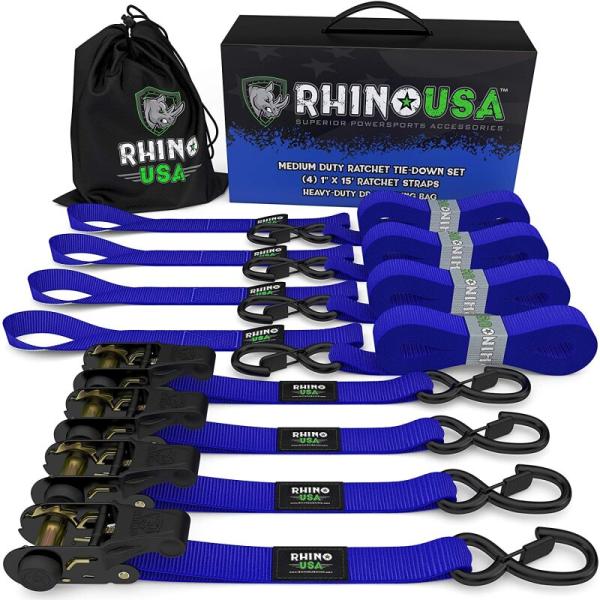 RSA Tie Down Kits Rhino USA RCHT-4PACK-BLU