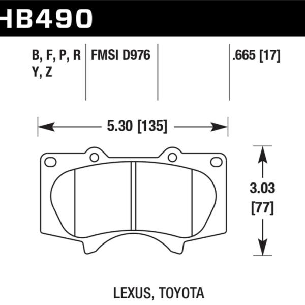 Hawk Performance HB490Z.665