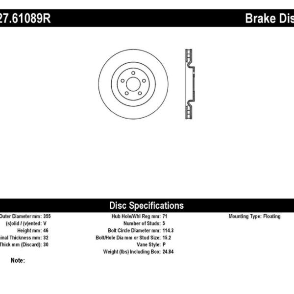 ST Slot & Drill Brake Rotors Stoptech 127.61089R