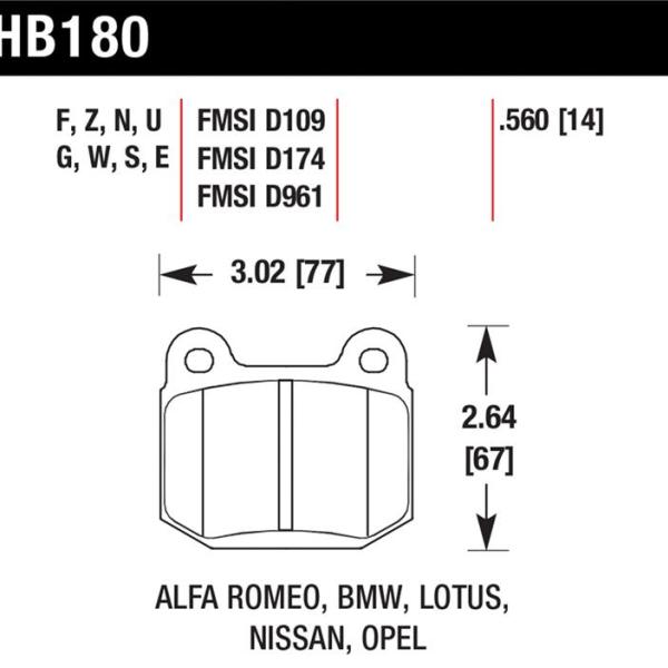 Hawk Performance HB180S.560