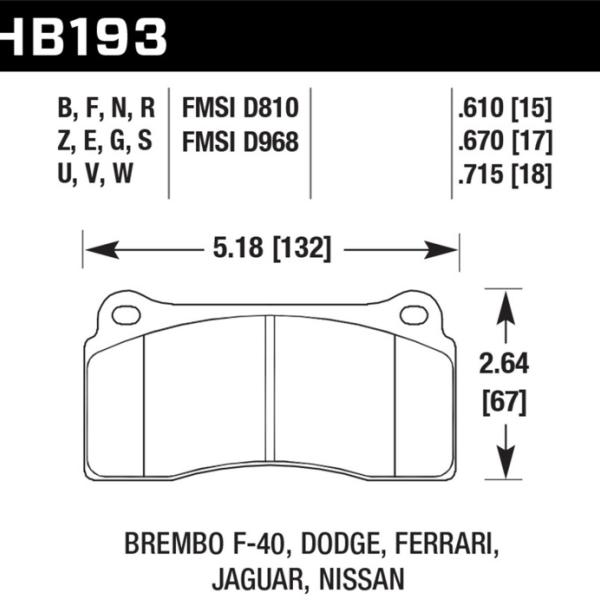 Hawk Performance HB193W.670