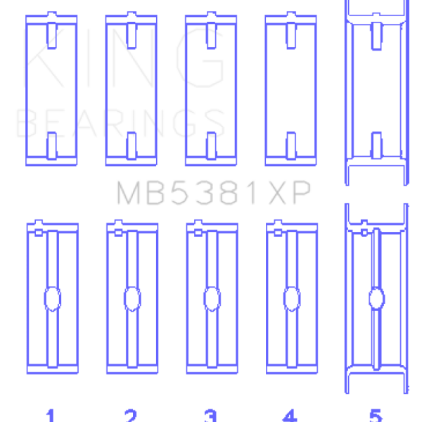 KING Main Bearings King Engine Bearings MB5381XP010