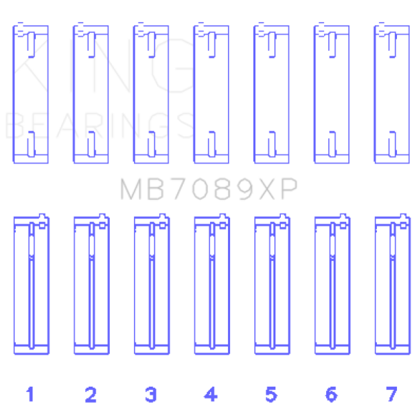 KING Performance Main Bearings King Engine Bearings MB7089XP