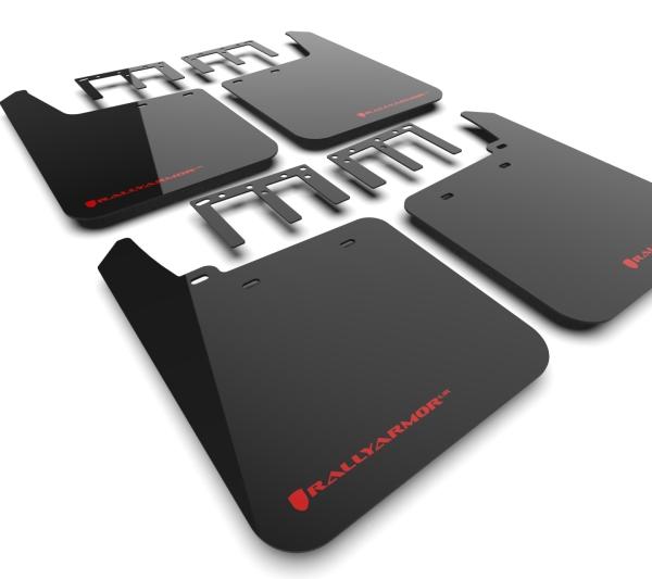 RAL UR Blk Flap/Rd Logo Rally Armor MF100-UR-BLK-RD