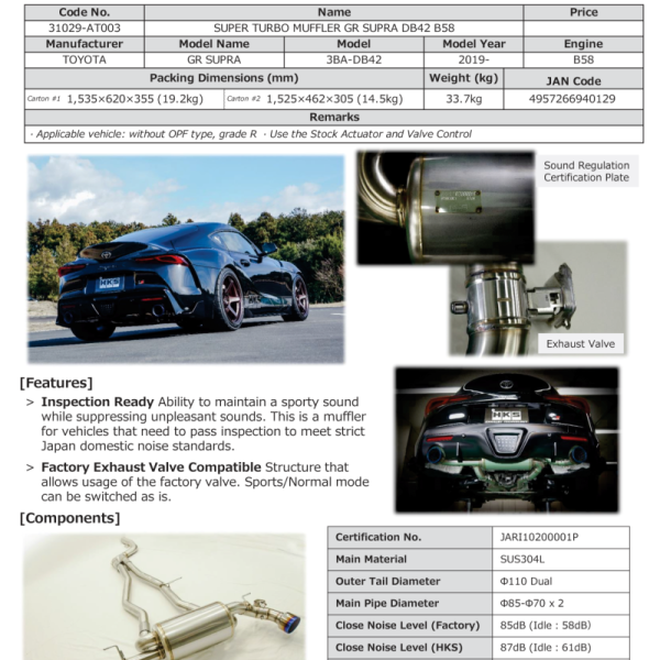 HKS 31029-AT003