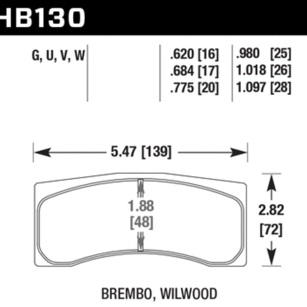HAWK ER-1 Brake Pad Sets Hawk Performance HB130D.775
