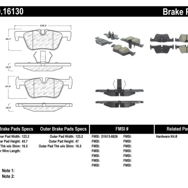 ST Sport Brake Pads Stoptech 309.16130