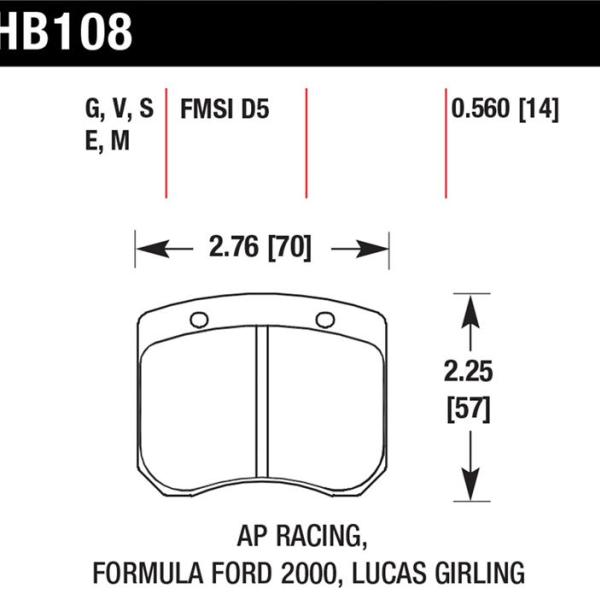 Hawk Performance HB108G.560
