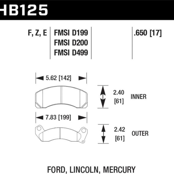 Hawk Performance HB125E.650