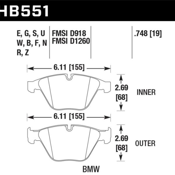 Hawk Performance HB551G.748
